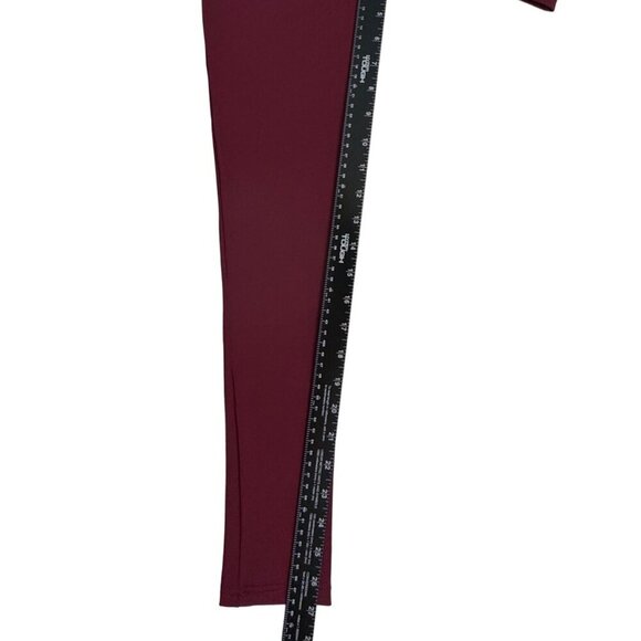 Balera Dancewear Hi-Waist Leggings Girls LC (14) Burgundy Shiny Yoga Skate NEW - Picture 8 of 8